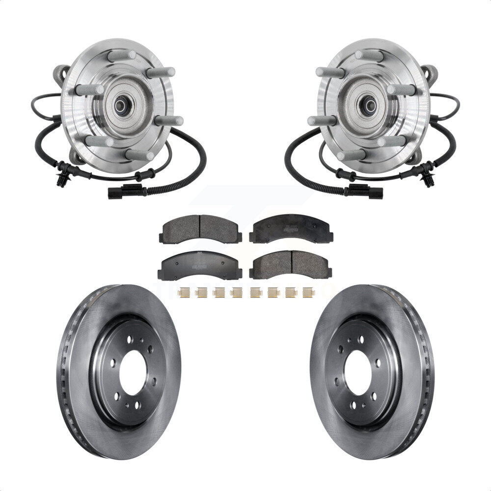 Ensemble de roulement de moyeu avant, Rotor de frein et Kit de plaquettes pour Ford F-150 Rapto 2018 – 2020