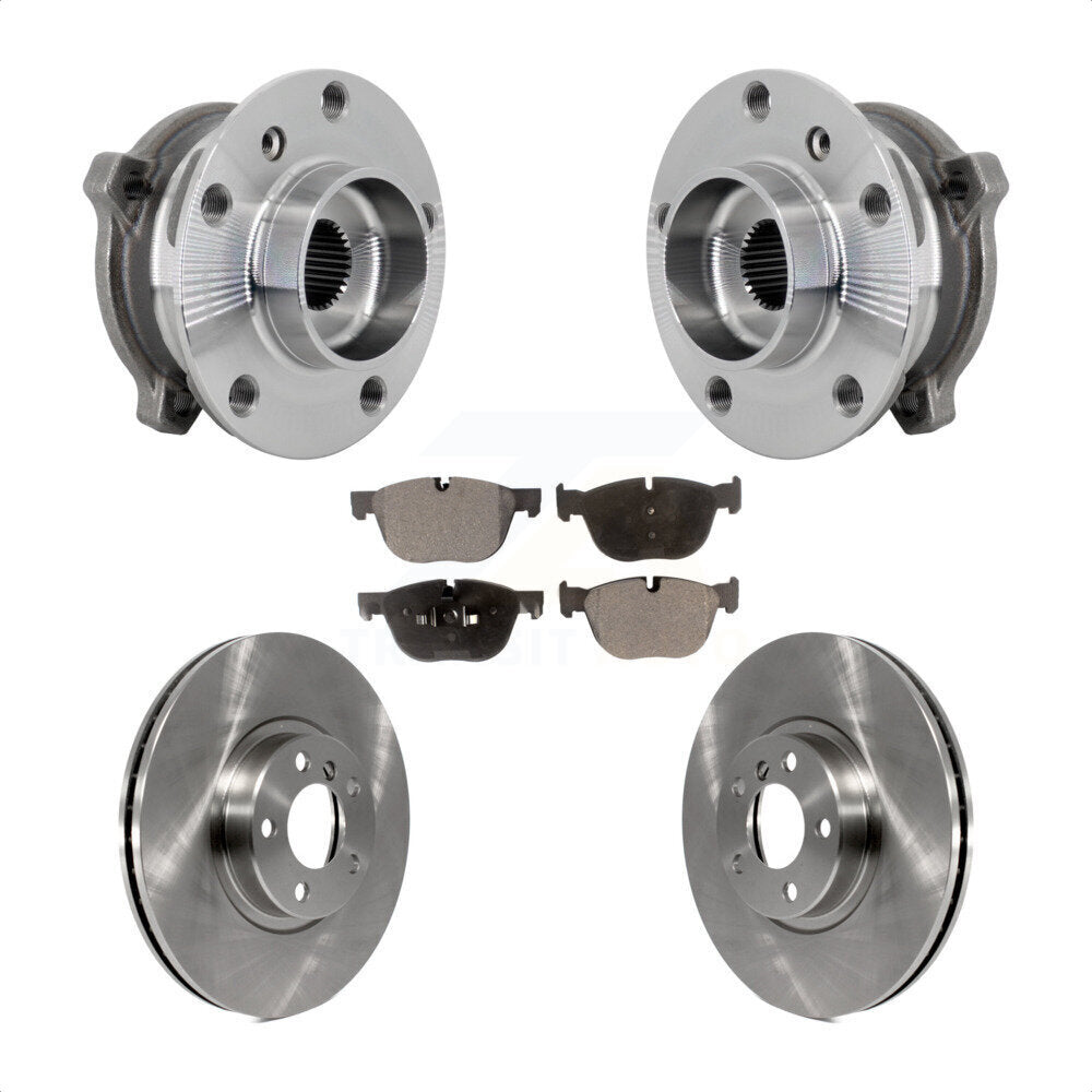 Ensemble de roulement de moyeu avant, Rotor de frein et Kit de plaquettes pour BMW X5 X6 M12 x 1.25 Threa