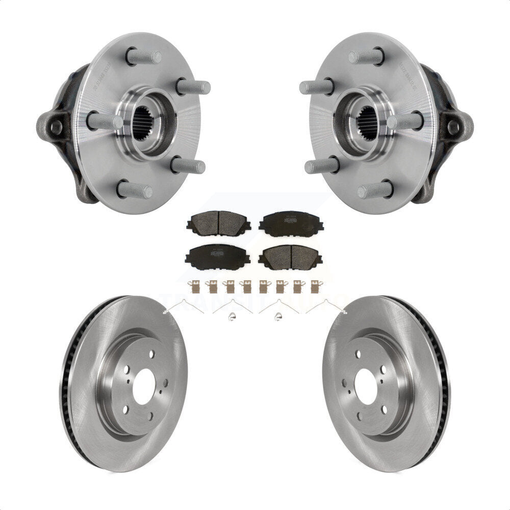 Kit de rotors et plaquettes de frein à disque, ensemble de roulements de moyeu avant, pour Toyota RAV4 Venza