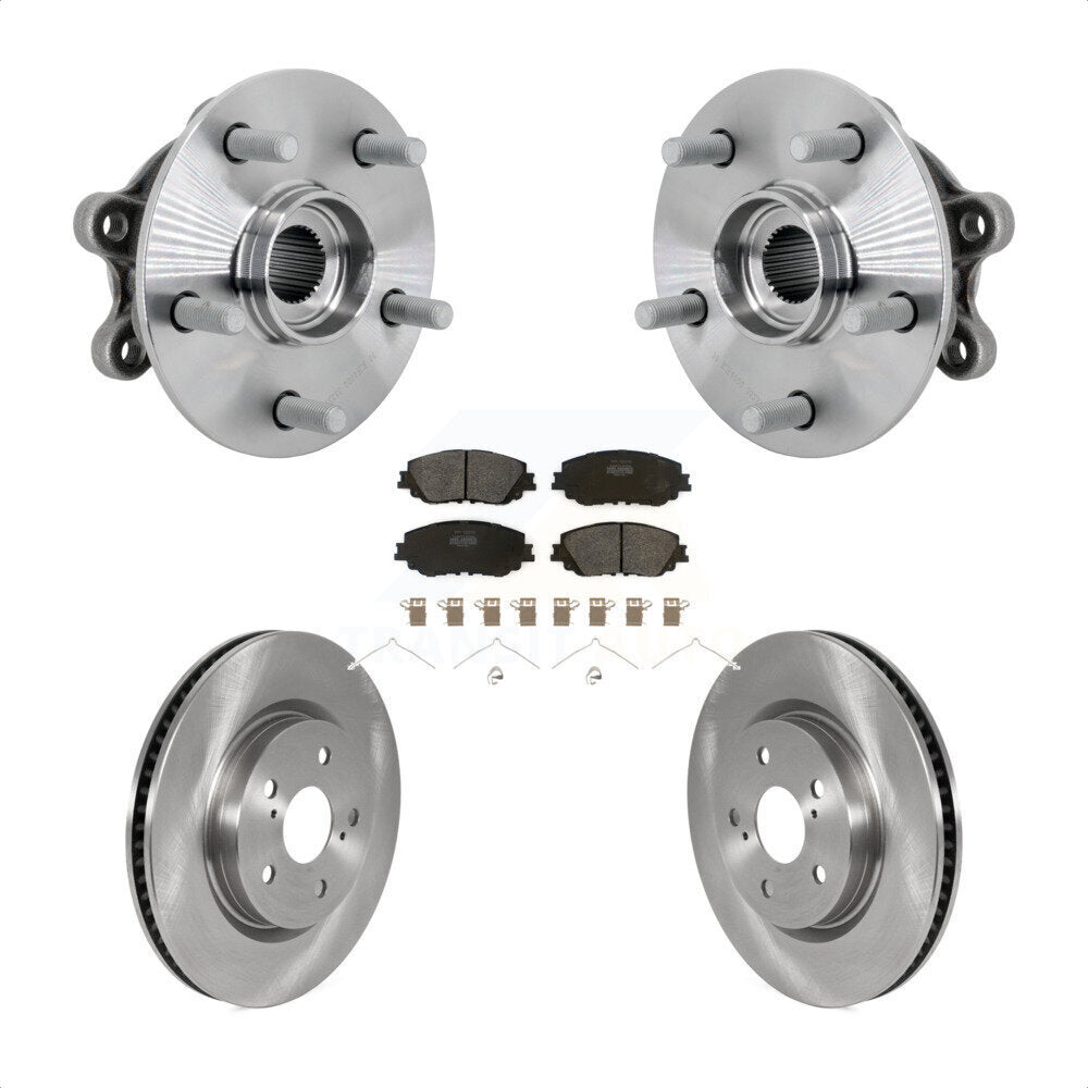 Ensemble de roulements de moyeu avant, Rotors et plaquettes de frein à disque, Kit pour Toyota RAV4