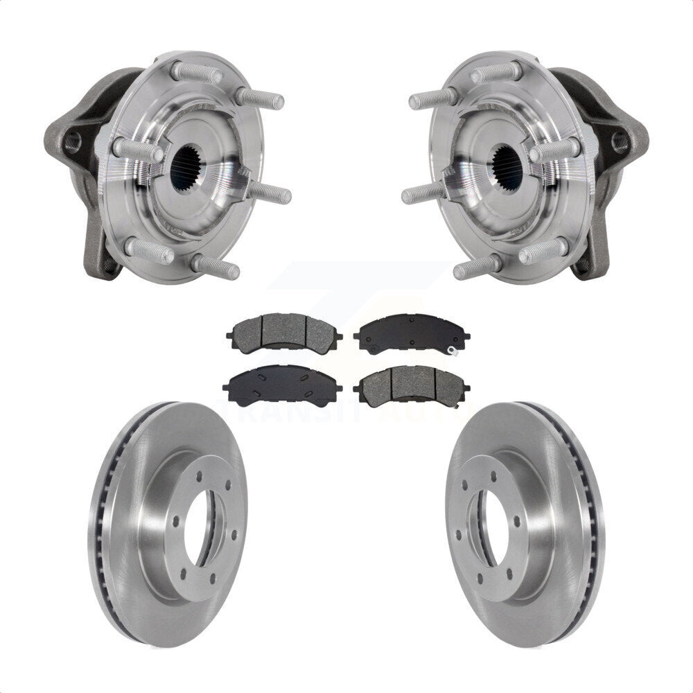 Ensemble de roulement de moyeu avant, Rotor de frein et Kit de plaquettes pour Ford Ranger 4W 2019 – 2023