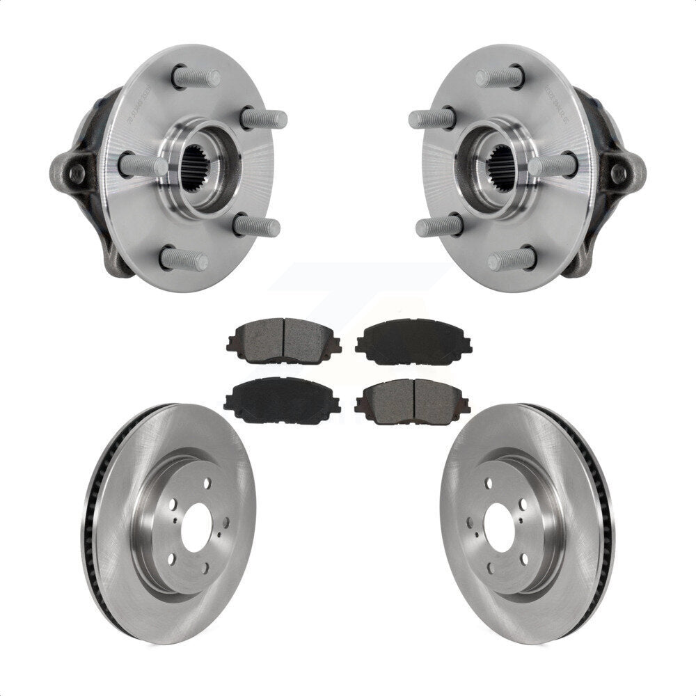 Kit de rotors et plaquettes de frein à disque, ensemble de roulements de moyeu avant, pour Toyota RAV4 Venza