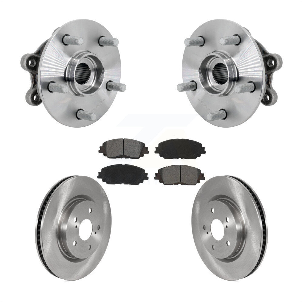 Ensemble de roulements de moyeu avant, Rotors et plaquettes de frein à disque, Kit pour Toyota RAV4