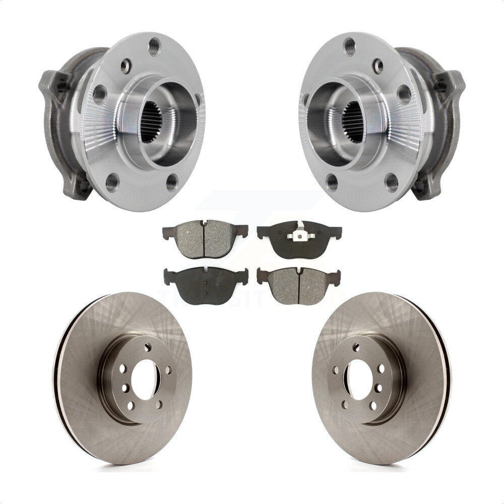 Ensemble de roulement de moyeu avant, Rotor de frein et Kit de plaquettes pour BMW X5 X6 M12 x 1.25 Threa