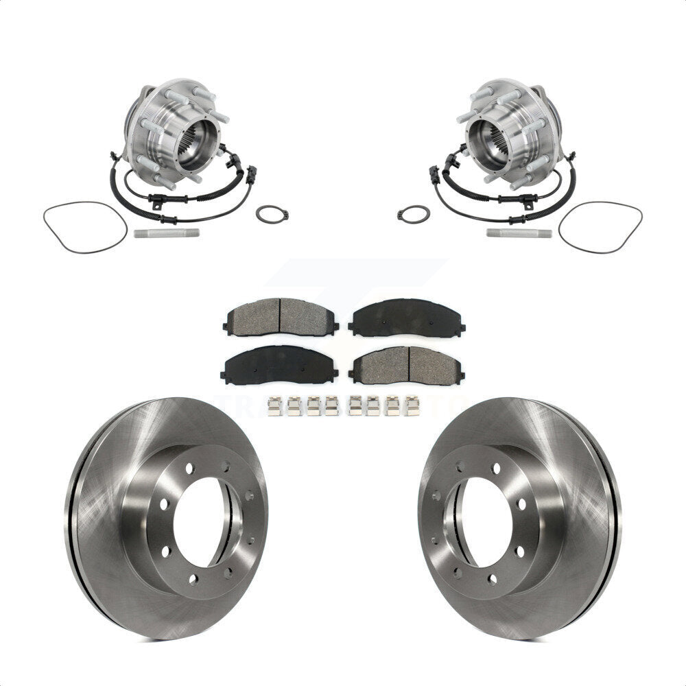 Ensemble de roulement de moyeu avant, Rotor de frein à disque et Kit de plaquettes pour Ford F-450 Super Dut