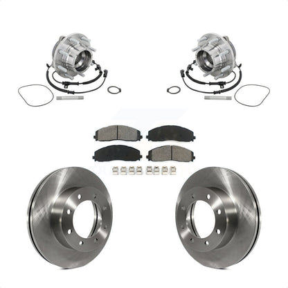 Ensemble de roulement de moyeu avant, Rotor de frein à disque et Kit de plaquettes pour Ford F-450 Super Dut