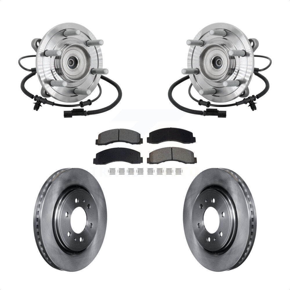 Ensemble de roulement de moyeu avant, Rotor de frein et Kit de plaquettes pour Ford F-150 Rapto 2018 – 2020