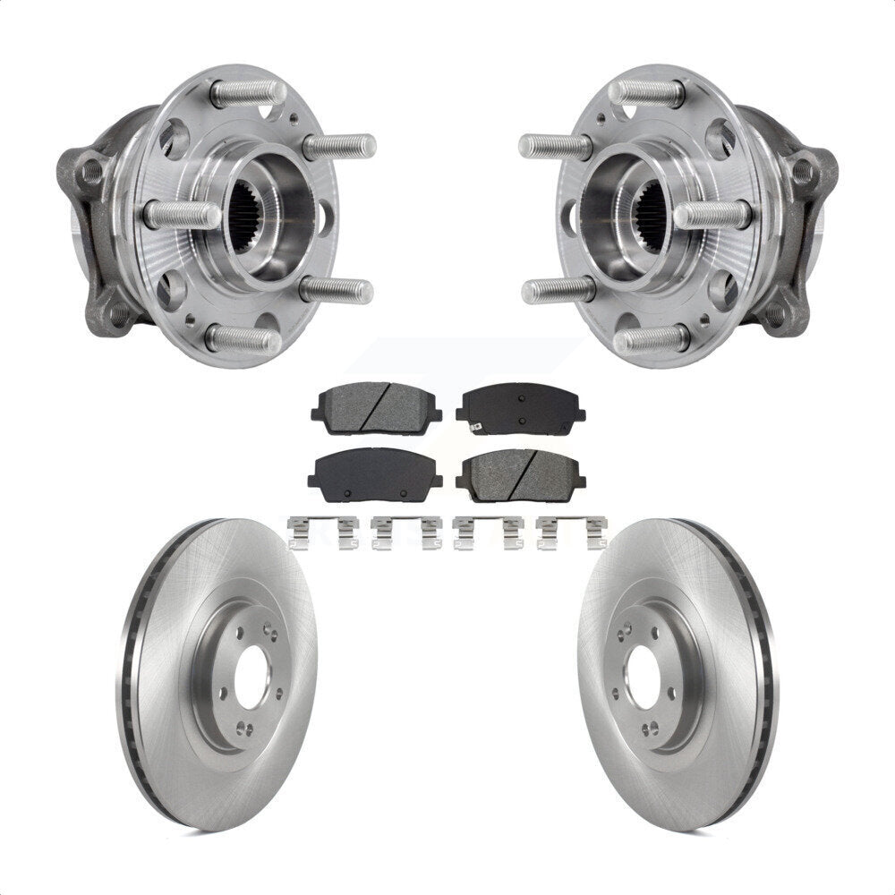 Kit de Rotor et plaquettes de frein à disque, roulement de moyeu avant, pour Hyundai palissade Kia Tellurid