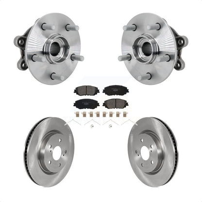 Ensemble de roulement de moyeu avant, Rotor de frein à disque et Kit de plaquettes en céramique pour Toyota RAV