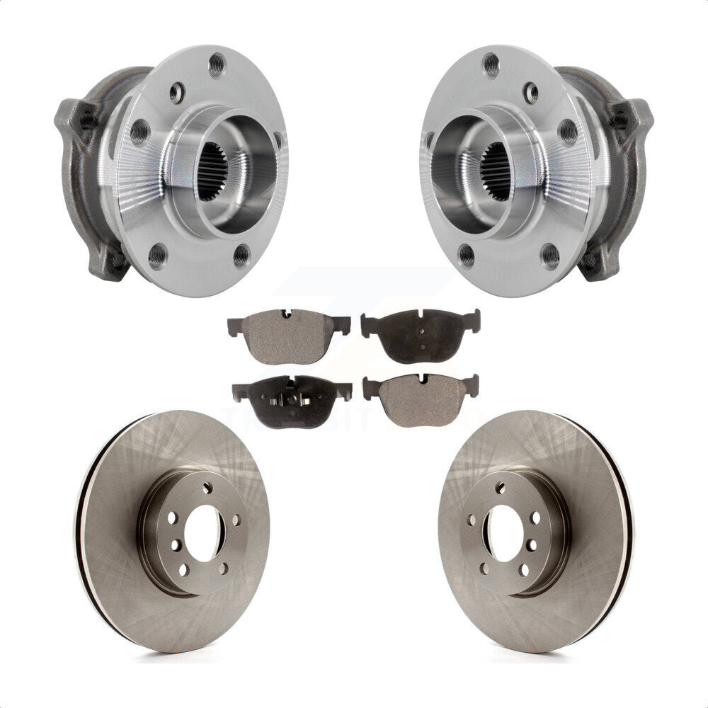 Ensemble de roulement de moyeu avant, Rotor de frein et Kit de plaquettes pour BMW X5 X6 M12 x 1.25 Threa