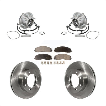 Ensemble de roulement de moyeu avant, Rotor de frein à disque et Kit de plaquettes pour Ford F-450 Super Dut