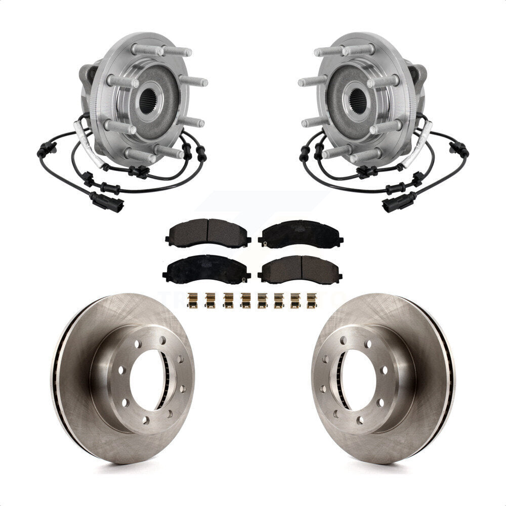 Ensemble de roulements de moyeu avant, Rotors et plaquettes de frein à disque, Kit pour Ram 2500 3500