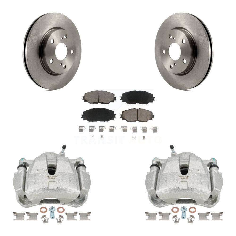 Rotors d’étrier de frein à disque avant et kit de plaquettes en céramique pour Toyota RAV4 L 2014-2015