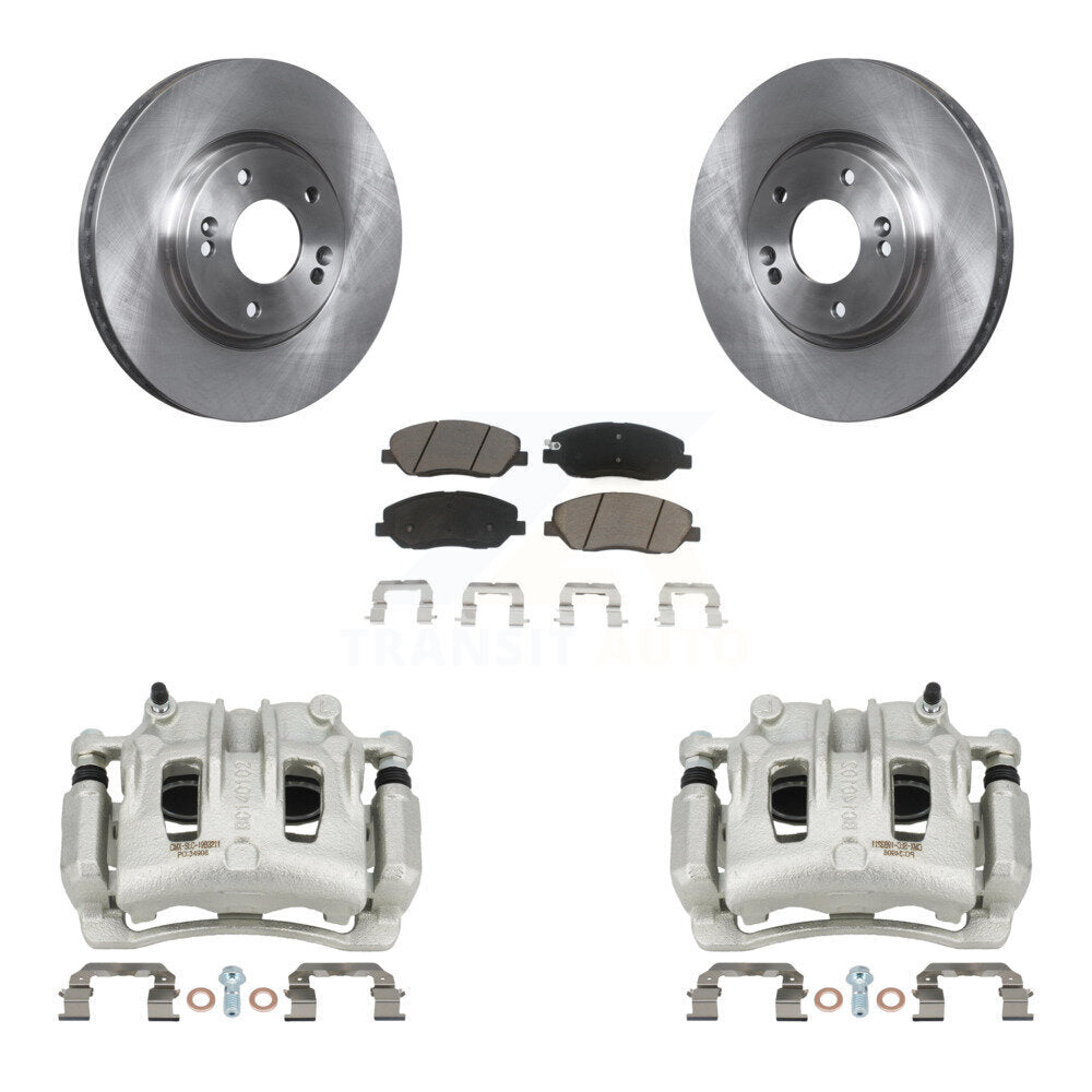 Rotors d'étrier de frein à disque avant et Kit de plaquettes en céramique pour Hyundai Santa F 2007 – 2009