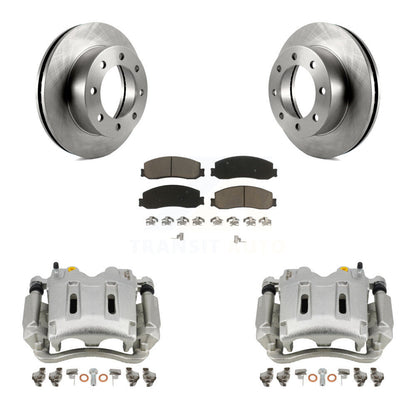 Rotors d'étrier de frein avant et Kit de plaquettes en céramique pour Ford F-350 Super Duty F-250 4W