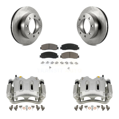 Rotors d'étrier de frein avant et Kit de plaquettes en céramique pour Ford F-250 Super Duty F-350 4W