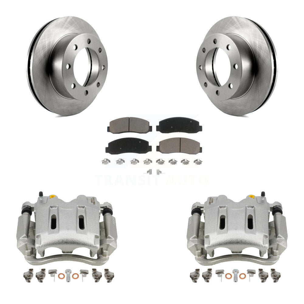 Kit de Rotor d'étrier de frein à disque avant et de plaquettes en céramique, pour Ford F-250 Super Duty F-35