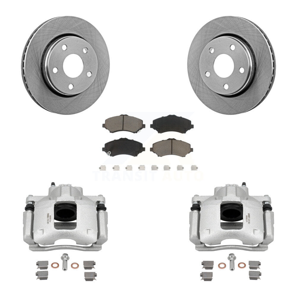 Kit de rotors d'étrier de frein à disque avant et de plaquettes en céramique pour Jeep Wrangler