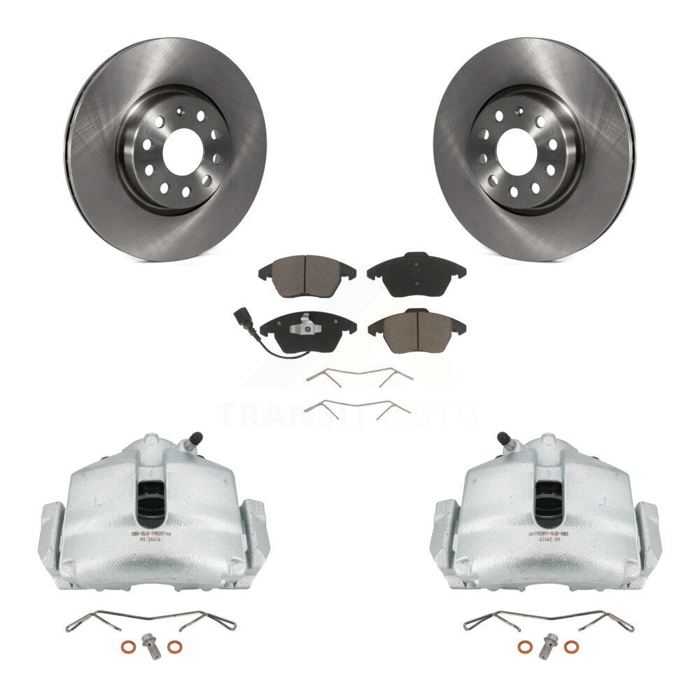 Rotor d'étrier de frein avant et Kit de plaquettes en céramique, pour Volkswagen Jetta Beetle GTI Aud