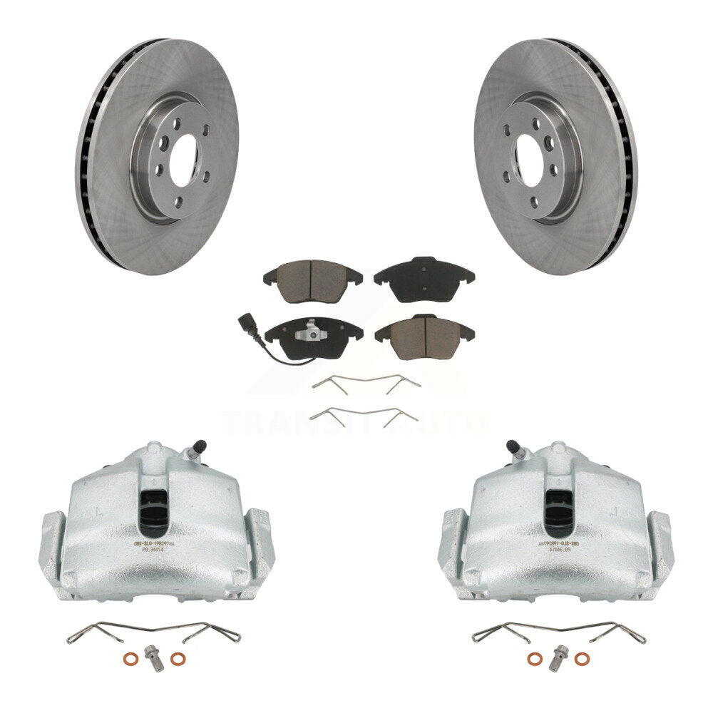 Kit de rotors d'étrier de frein à disque avant et de plaquettes en céramique pour Volkswagen CC