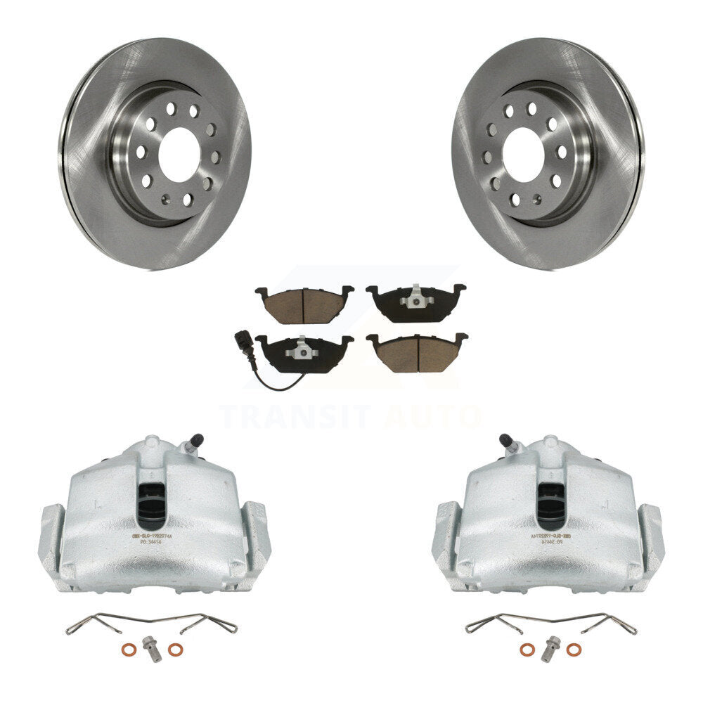 Kit de rotors d'étrier de frein à disque avant et de plaquettes en céramique pour Volkswagen Jetta