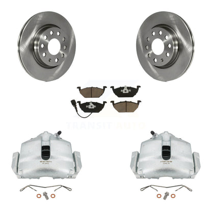 Kit de rotors d'étrier de frein à disque avant et de plaquettes en céramique pour Volkswagen Jetta