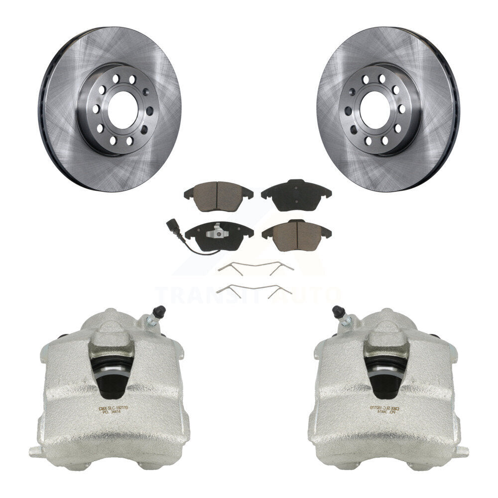 Kit de rotors d'étrier de frein à disque avant et de plaquettes en céramique pour Volkswagen Jetta