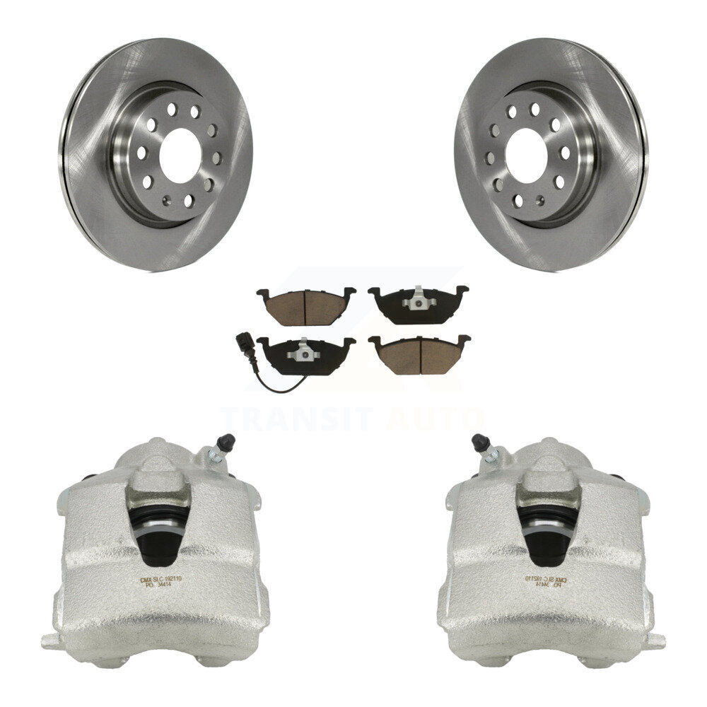 Kit de rotors d'étrier de frein à disque avant et de plaquettes en céramique pour Volkswagen Jetta