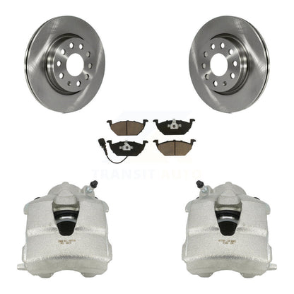 Kit de rotors d'étrier de frein à disque avant et de plaquettes en céramique pour Volkswagen Jetta