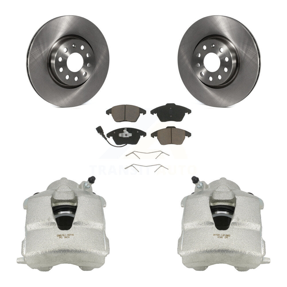 Kit de rotors d'étrier de frein à disque avant et de plaquettes en céramique pour Volkswagen Jetta