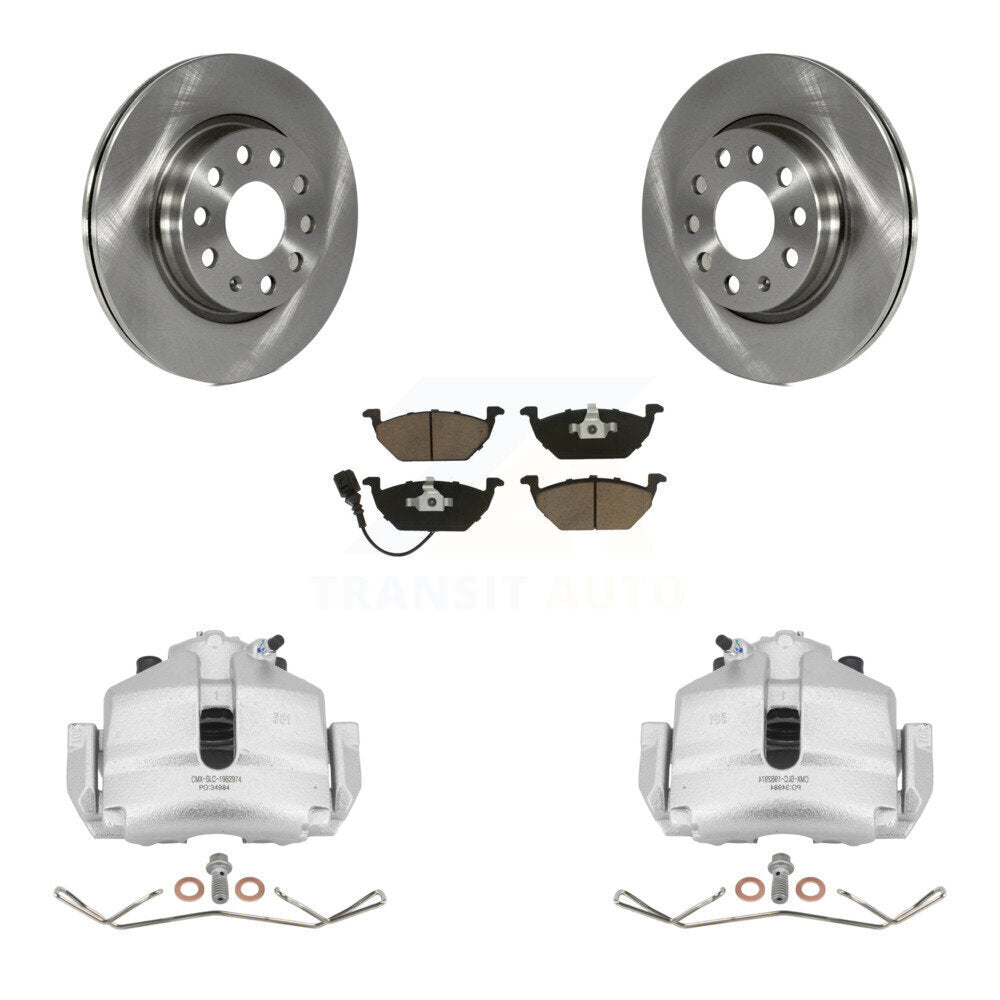 Kit de rotors d'étrier de frein à disque avant et de plaquettes en céramique pour Volkswagen Jetta
