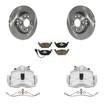 Kit de rotors d'étrier de frein à disque avant et de plaquettes en céramique pour Volkswagen Jetta