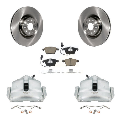 Rotor d'étrier de frein à disque avant et Kit de plaquettes en céramique pour Volkswagen Golf CC Passa