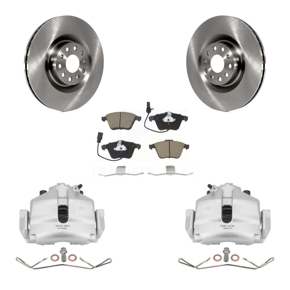 Kit de rotors d'étrier de frein à disque avant et de plaquettes en céramique pour Volkswagen Golf