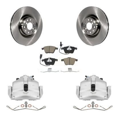 Kit de rotors d'étrier de frein à disque avant et de plaquettes en céramique pour Volkswagen Golf