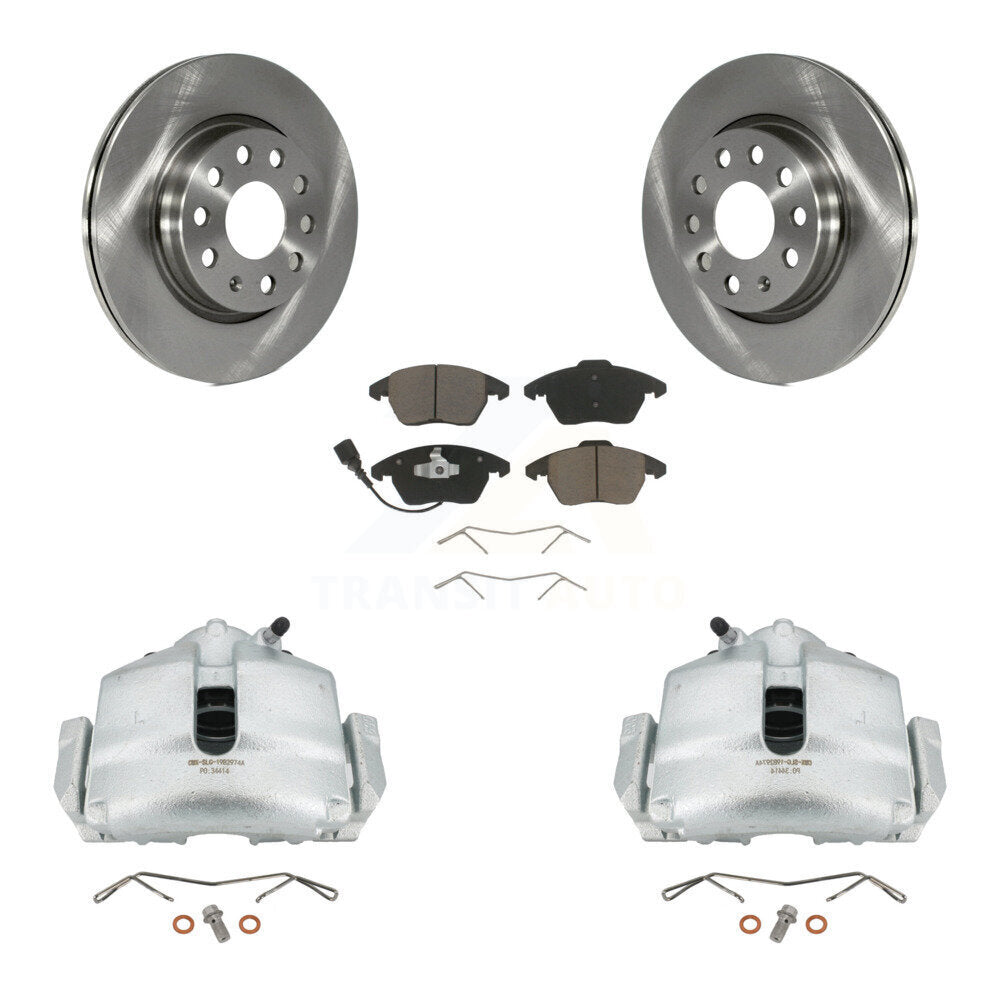 Kit de Rotor d'étrier de frein avant et de plaquettes en céramique, pour Volkswagen GTI Audi A3 Quattr