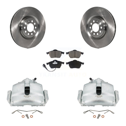 Rotors d'étrier de frein à disque avant et Kit de plaquettes en céramique pour Volkswagen Jetta 2.5 2005