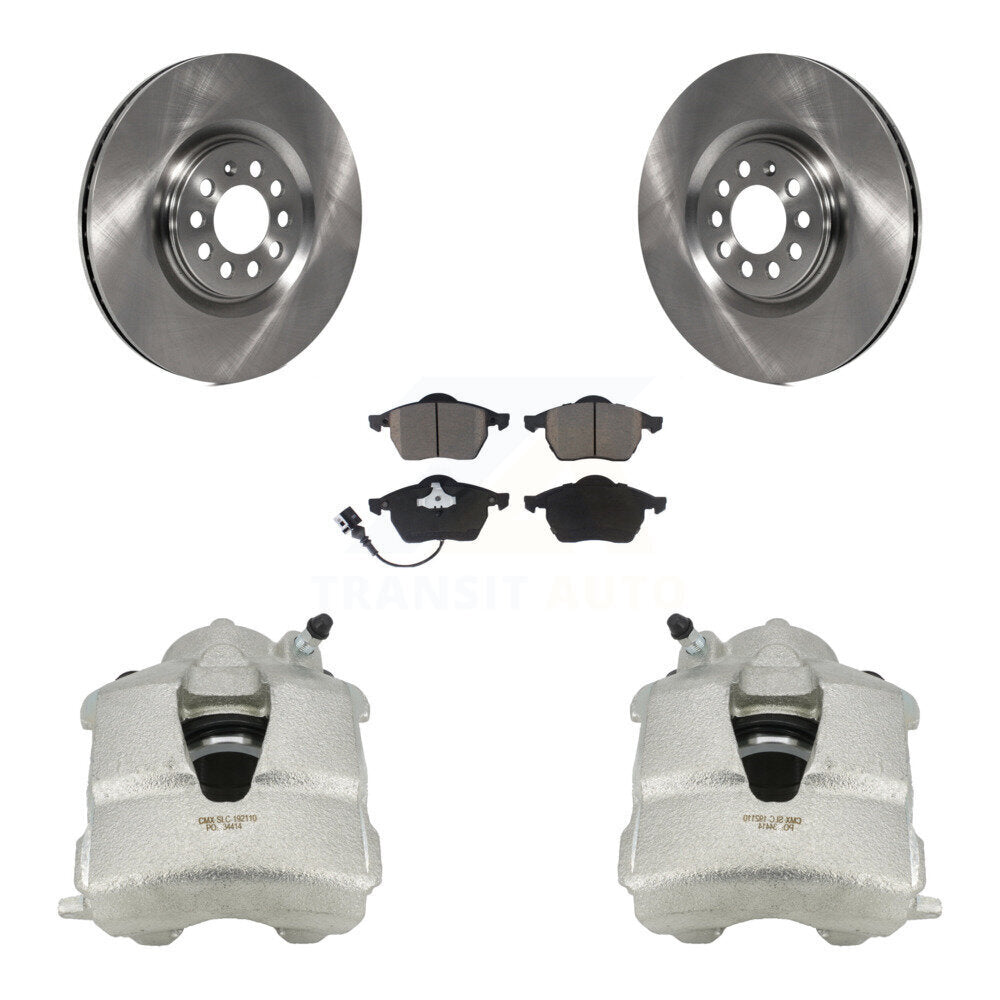 Kit de rotors d'étrier de frein à disque avant et de plaquettes en céramique pour Volkswagen Jetta