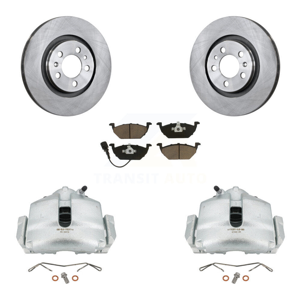 Kit de rotors d'étrier de frein à disque avant et de plaquettes en céramique pour Volkswagen Jetta 2.0 2006