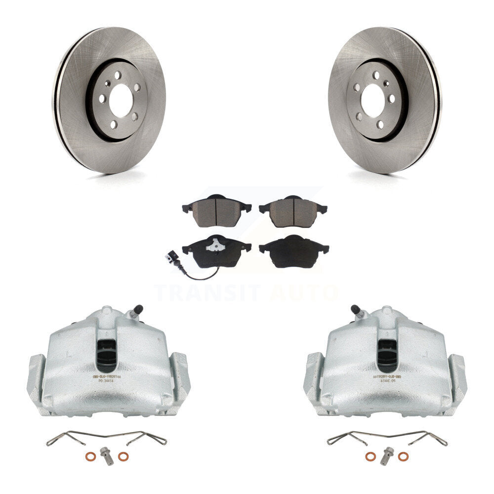 Kit de rotors d'étrier de frein à disque avant et de plaquettes en céramique pour Volkswagen Jetta 2.0 2006