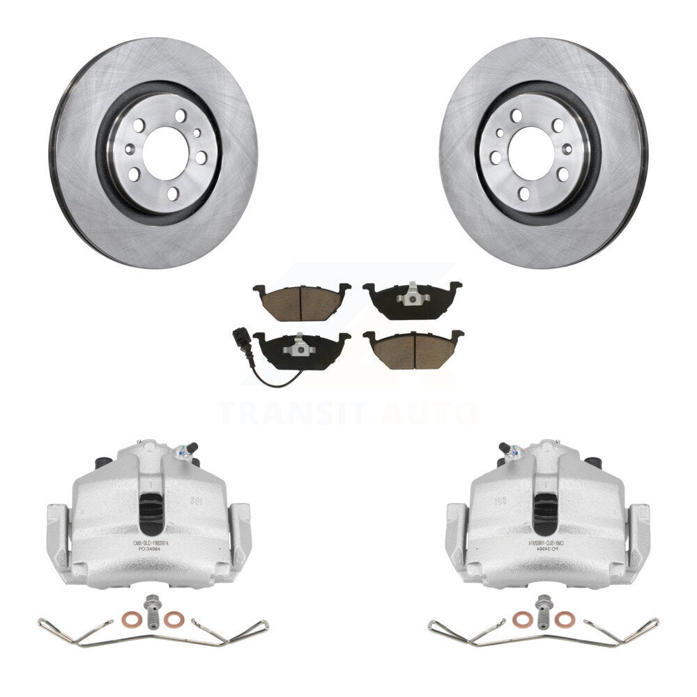 Rotors d’étrier de frein avant et kit de plaquettes en céramique pour Volkswagen Jetta 2006 2,5L/1,9