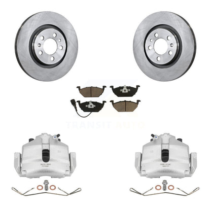 Rotors d’étrier de frein avant et kit de plaquettes en céramique pour Volkswagen Jetta 2006 2,5L/1,9