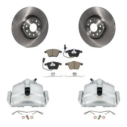 Kit de rotors d'étrier de frein à disque avant et de plaquettes en céramique pour Volkswagen CC 2010 3.6