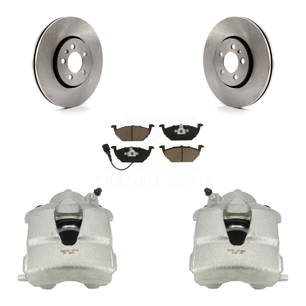Kit de rotor d'étrier de frein avant et de plaquettes en céramique pour Volkswagen Golf 2000 2001 2.0