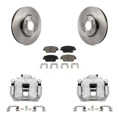 Rotor d'étrier de frein à disque avant et Kit de plaquettes en céramique pour Hyundai Sonata Kia Optim