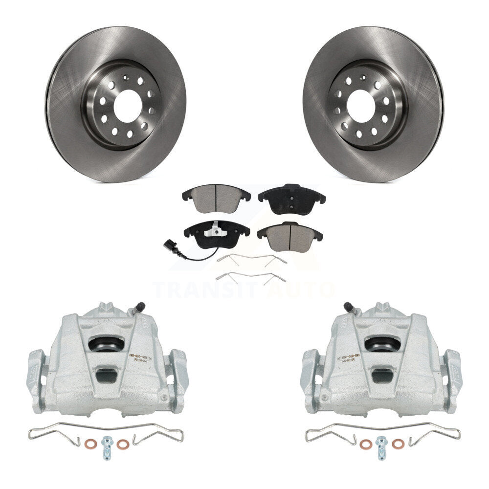 Rotor d'étrier de frein avant et Kit de plaquettes en céramique, pour Volkswagen Tiguan Passat Audi Q