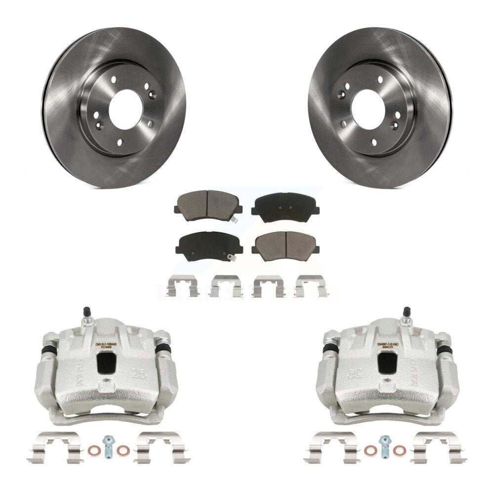 Rotor d'étrier de frein avant et Kit de plaquettes en céramique pour Hyundai Elantra 2011 2012 1.8