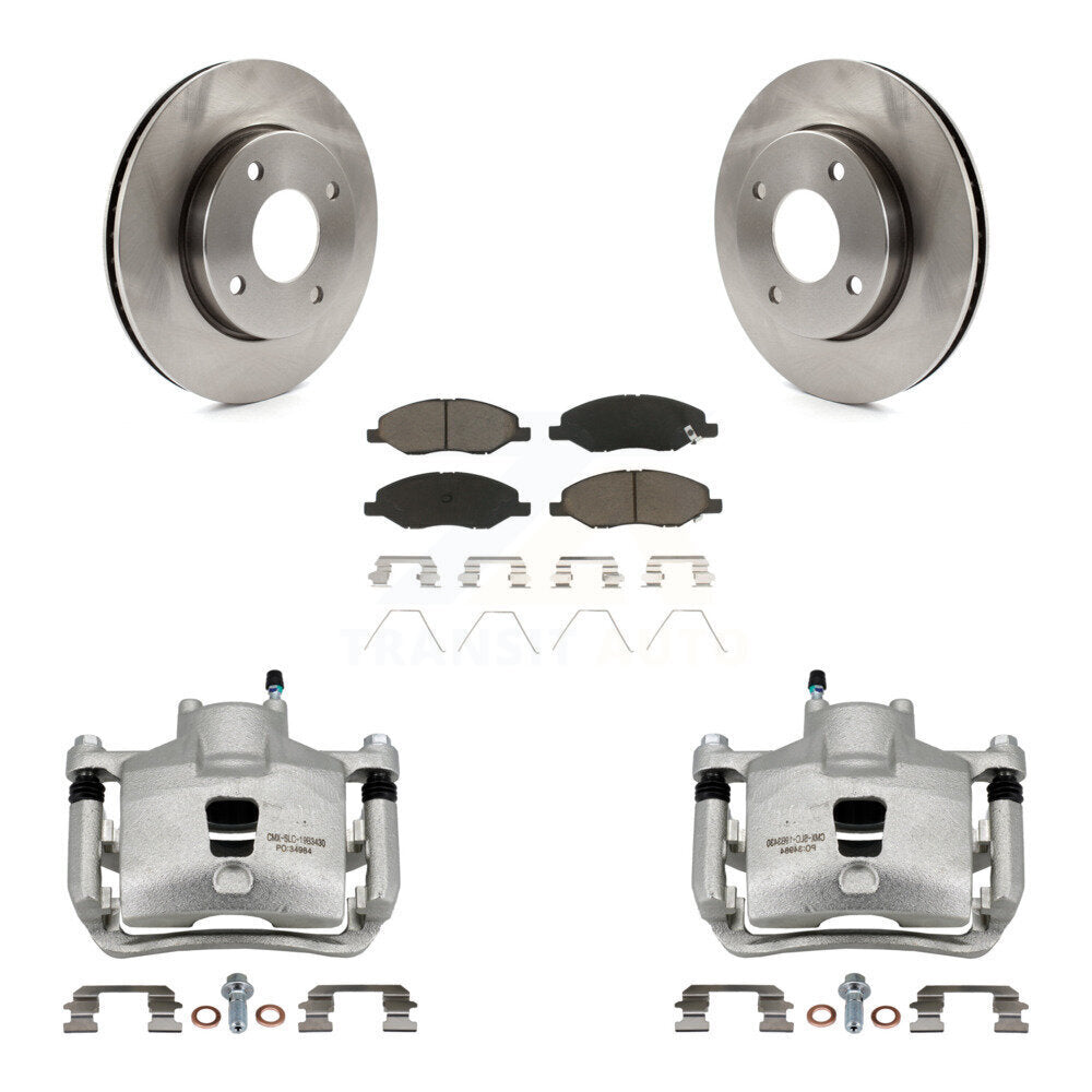 Rotor d'étrier de frein à disque avant et Kit de plaquettes en céramique pour Nissan Versa 2009 2011 1.6