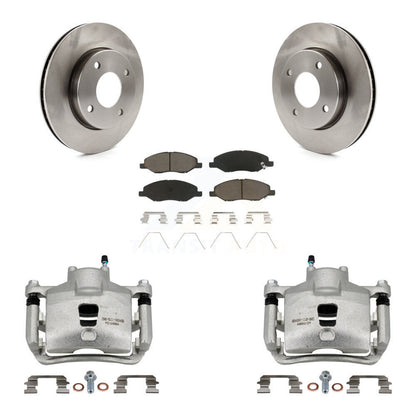 Rotor d'étrier de frein à disque avant et Kit de plaquettes en céramique pour Nissan Versa 2009 2011 1.6