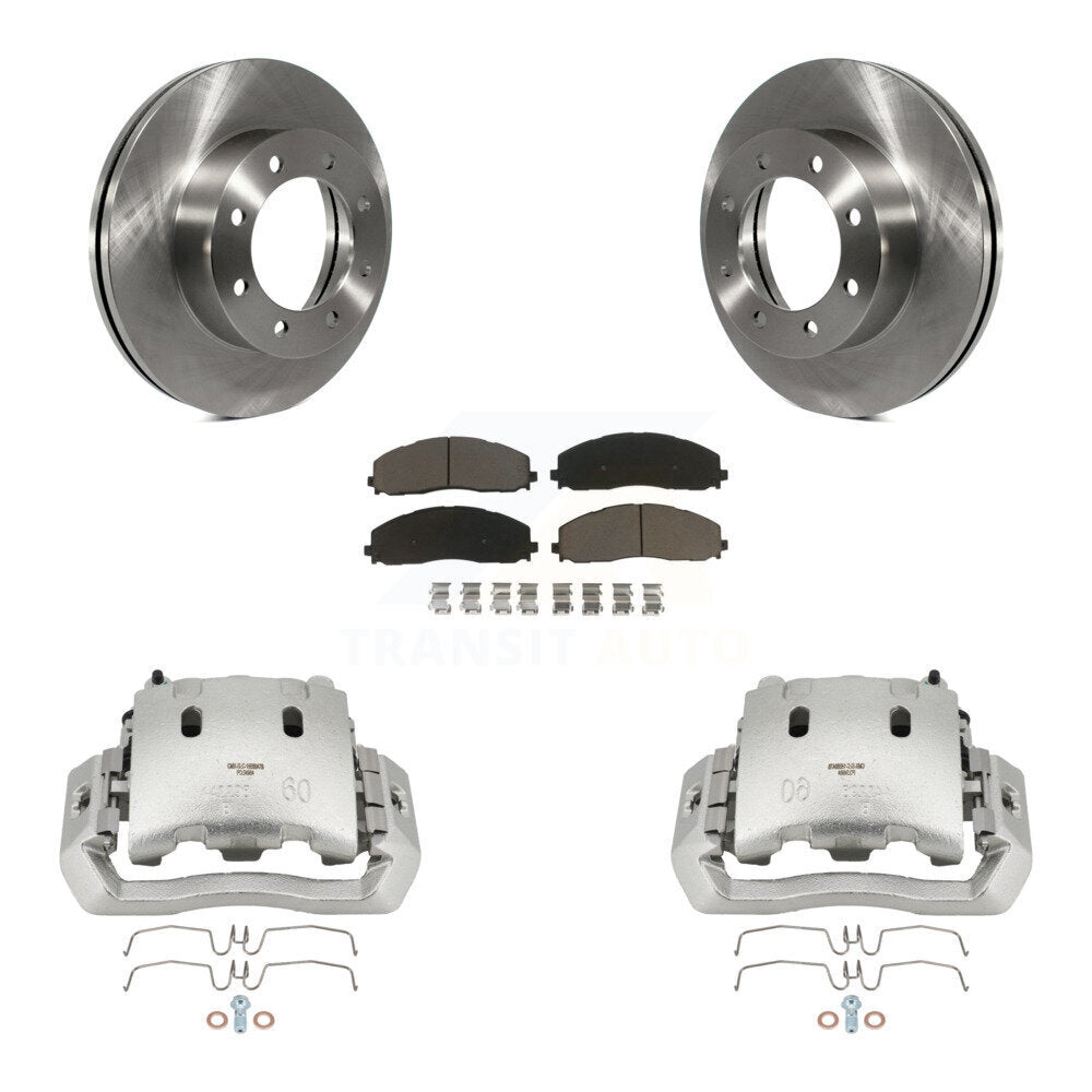 Kit de rotors d'étrier de frein à disque avant et de plaquettes en céramique pour Ford F-450 Super Duty
